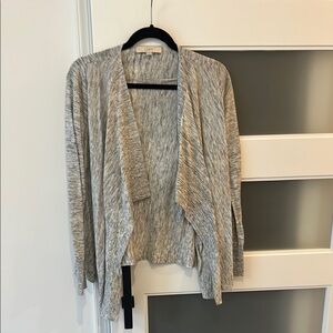 LOFT Women's Heathered Gray Cardigan